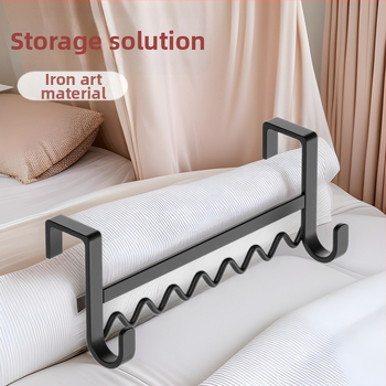 Nehrđajući čelik – vješalica za odjeću uz krevet, prenosiva i pokretna, bez ugradnje.