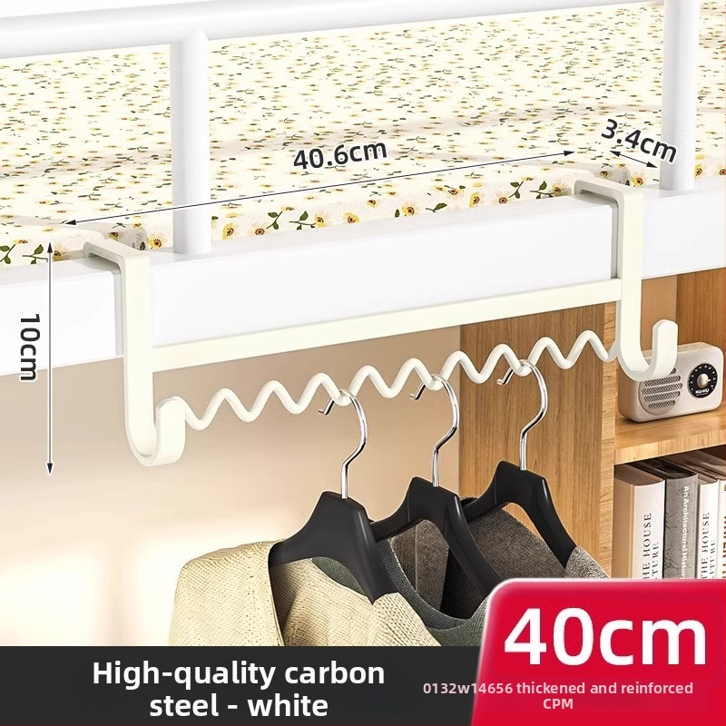 Nehrđajući čelik – vješalica za odjeću uz krevet, prenosiva i pokretna, bez ugradnje.