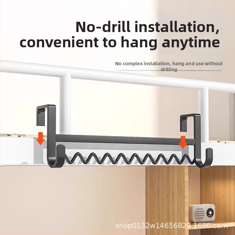 Nehrđajući čelik – vješalica za odjeću uz krevet, prenosiva i pokretna, bez ugradnje.