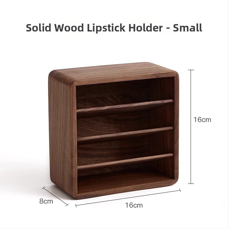 Βάση κραγιόν από ξύλο καρυδιάς, κλινόμενη κατασκευή, ανθεκτική σε σκόνη, με πολλαπλά διαμερίσματα, επιτραπέζια εγκατάσταση, τρία ή περισσότερα επίπεδα για αποθήκευση στο υπνοδωμάτιο