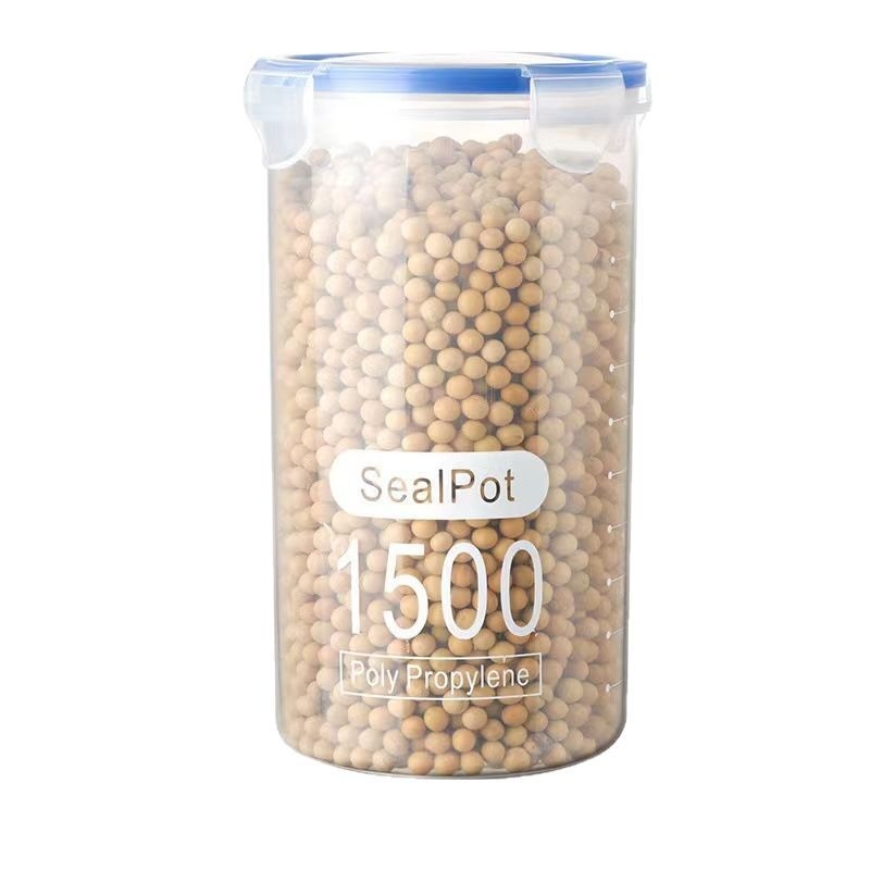 Plastična posuda za skladištenje žitarica, zatvoreni spremnik za hranu, okrugla, 800–1000 ml, kuhinja