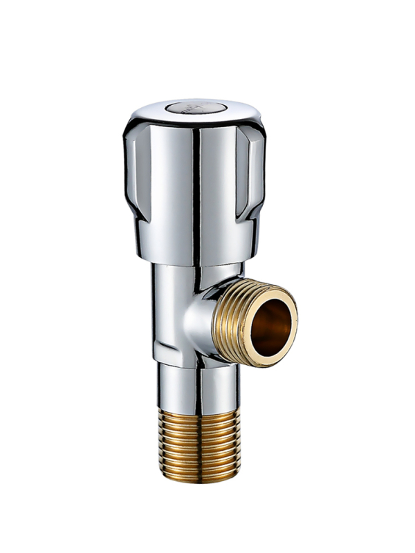 Troputna kutna ventila s bakrenim tijelom i dijelovima od 304 nerđajućeg čelika za toplu i hladnu vodu, jedan ulaz, dva izlaza