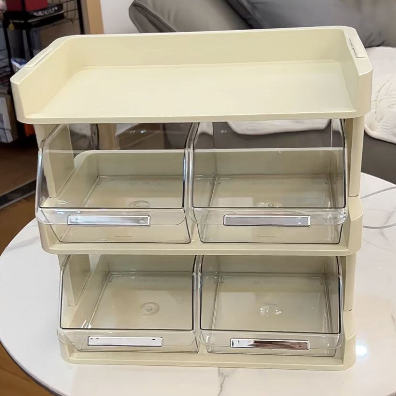 6-etažni stolni organizator s ladicom – plastični, za vješanje na zid, jednostavan modern dizajn