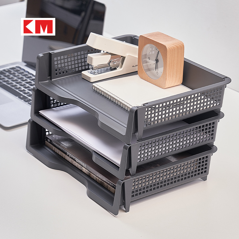 KM 6196 Stolni organizator za A4 dokumente — višefunkcionalni plastični organizator, jednoslojni