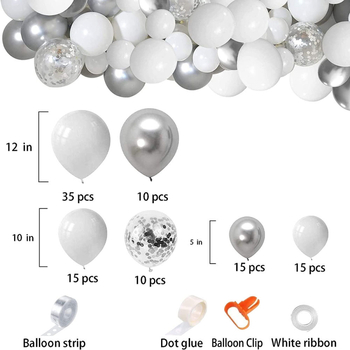Латекс комплект балони за аркова украса на рожден ден, орнаментални балони, кръгла форма, без лого
