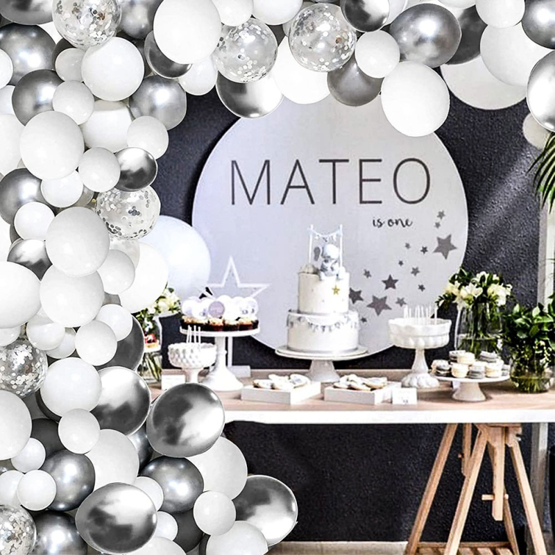 Латекс комплект балони за аркова украса на рожден ден, орнаментални балони, кръгла форма, без лого