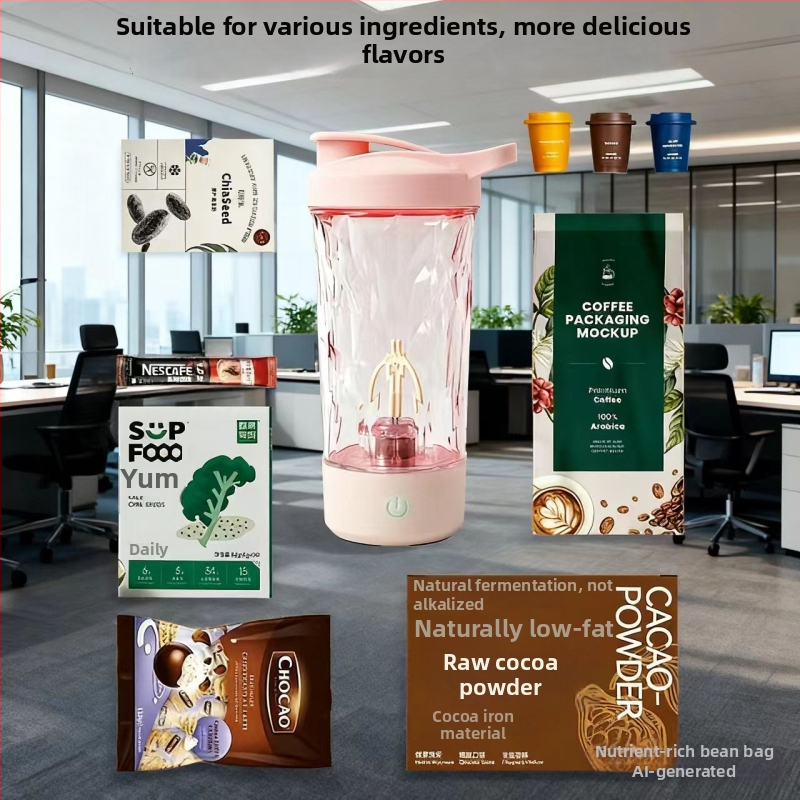 Кафена шейкър чаша – автоматично разбъркване; презареждащ модел; електрическа разбърквачка (за кафе, мляко на прах и протеинова пудра)