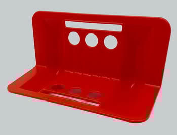 Műanyag sarkvédő, L-alakú párnázó, háromlyukas szíjfeszítő, Weicheng / vchains