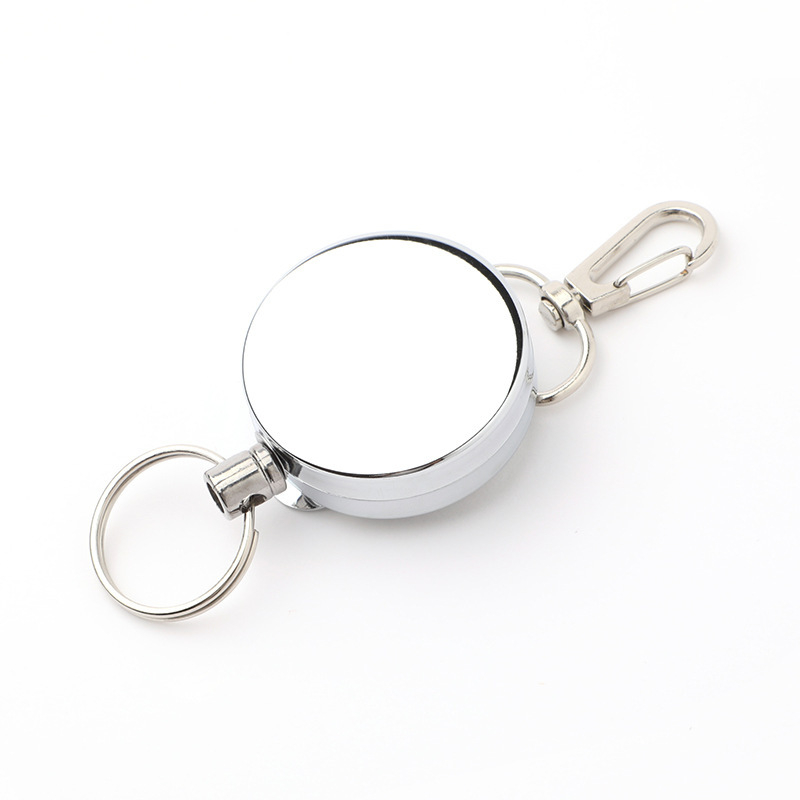 Teleskopska karabiner-ključevi, potpuno metalna, vanjska uporaba, zaštita od krađe, D-oblik ravne kopče 6723, bez logotipa, mogućnost prilagođavanja