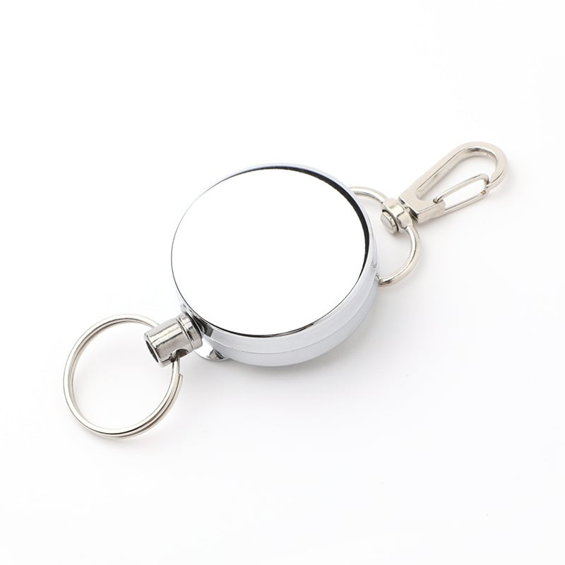 Teleskopska karabiner-ključevi, potpuno metalna, vanjska uporaba, zaštita od krađe, D-oblik ravne kopče 6723, bez logotipa, mogućnost prilagođavanja