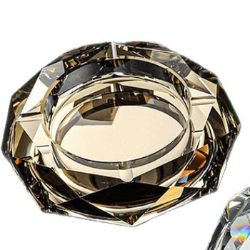 Oktogonalan kristalni stakleni pepelnjak – dekoracija, ispis logotipa, prilagođena obrada