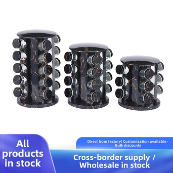 Kuhinjski stalak za začine, okretni, bez bušenja, od nehrđajućeg čelika