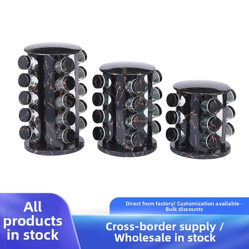 Kuhinjski stalak za začine, okretni, bez bušenja, od nehrđajućeg čelika