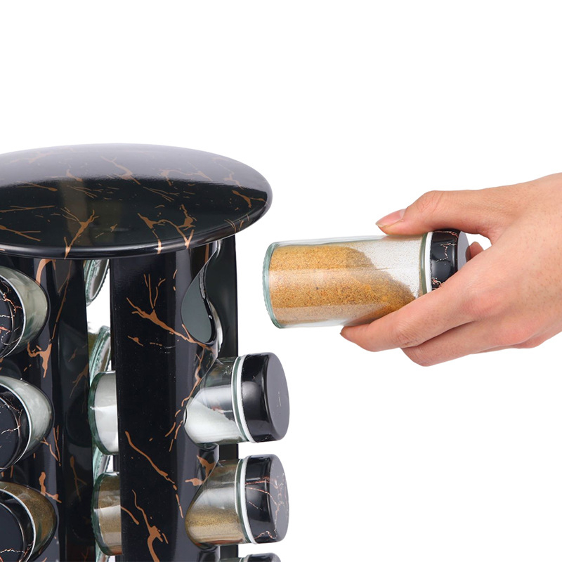 Kuhinjski stalak za začine, okretni, bez bušenja, od nehrđajućeg čelika