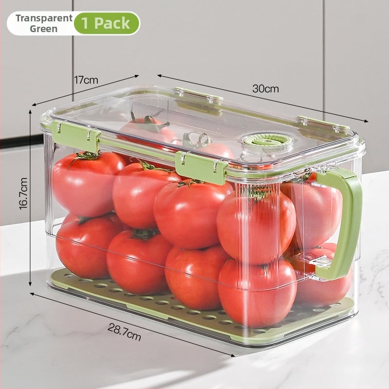 Хладилна кутия за съхранение, PET материал, прозрачен, хранително безопасен, запечатана и с дренаж