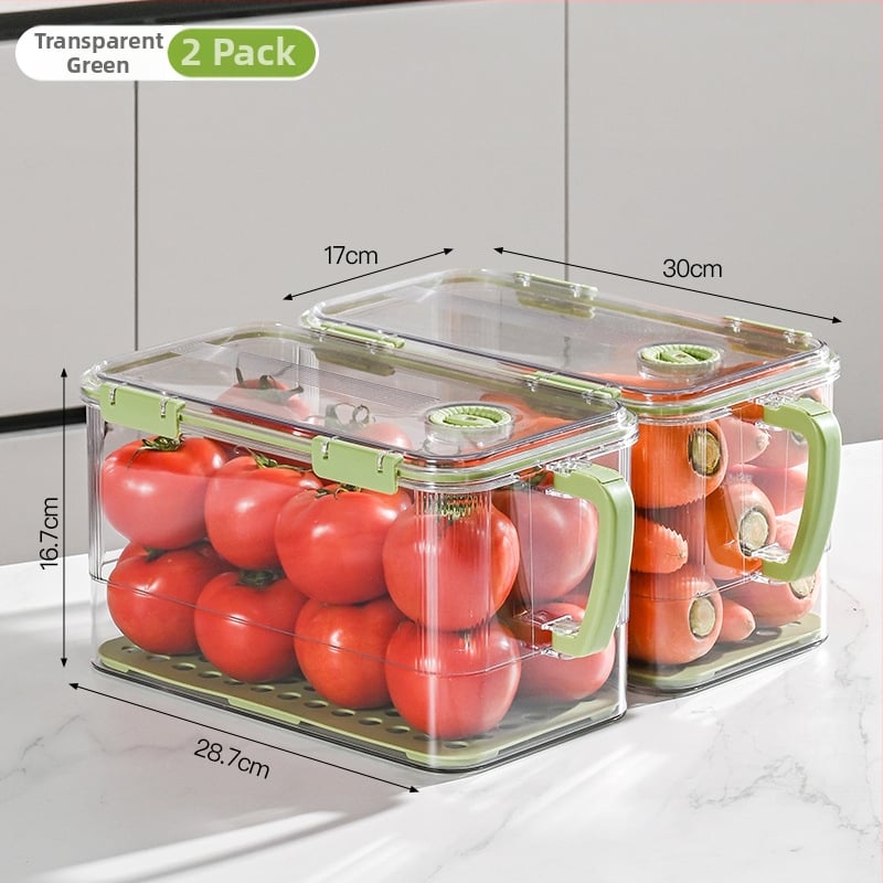 Хладилна кутия за съхранение, PET материал, прозрачен, хранително безопасен, запечатана и с дренаж