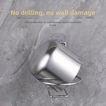 Zidna pepeljara od nehrđajućeg čelika s mogućnošću ispisa logotipa, bez probijanja