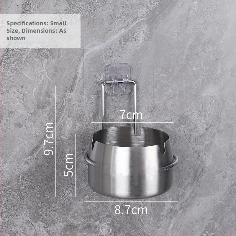 Zidna pepeljara od nehrđajućeg čelika s mogućnošću ispisa logotipa, bez probijanja