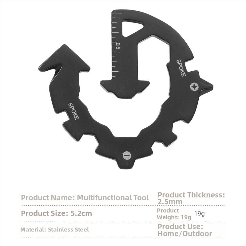 EDC karta 15 u 1 — nehrđajući čelik, višenamjenski alat za vanjsku upotrebu, dom i zbirku