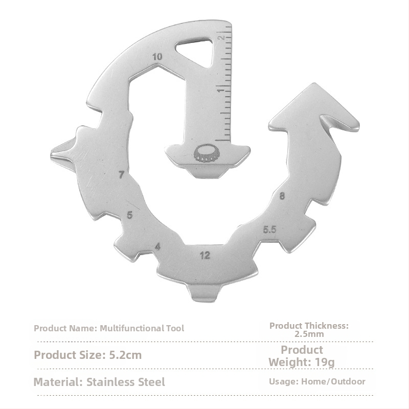 EDC karta 15 u 1 — nehrđajući čelik, višenamjenski alat za vanjsku upotrebu, dom i zbirku