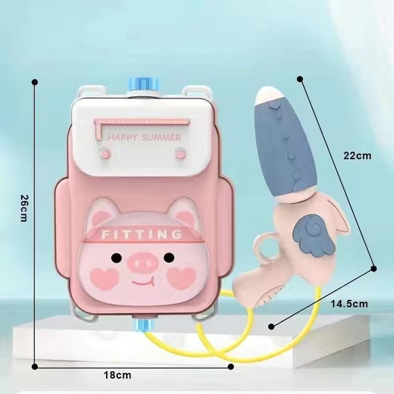 Πυροβόλο νερού με ιμάντες πλάτης - Πλαστικό παιχνίδι νερού για παιδιά 4–6 ετών, 3C πιστοποιημένο