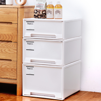Kutija za pohranu s ladicama, japanskog stila, model 1801, kapacitet 65 L, plast, otporna na vlagu, za garderobu