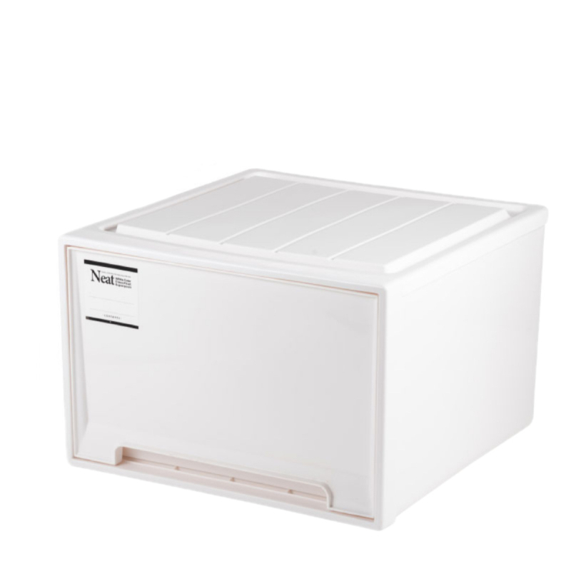 Kutija za pohranu s ladicama, japanskog stila, model 1801, kapacitet 65 L, plast, otporna na vlagu, za garderobu