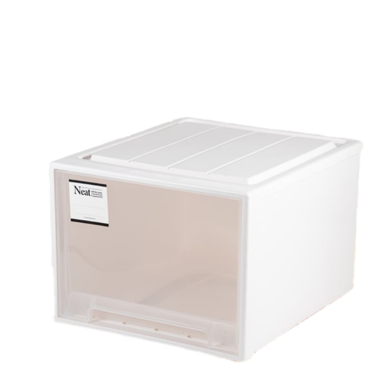 Kutija za pohranu s ladicama, japanskog stila, model 1801, kapacitet 65 L, plast, otporna na vlagu, za garderobu