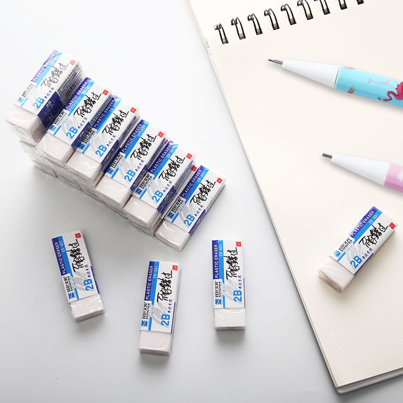 Radieră Double Leaf 801, PVC plastic, stil desen animat, pentru șters