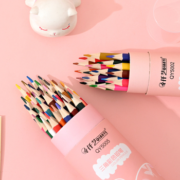 Детски рисуващи моливи, дървен корпус, HB графит, триъгълен корпус, за рисуване