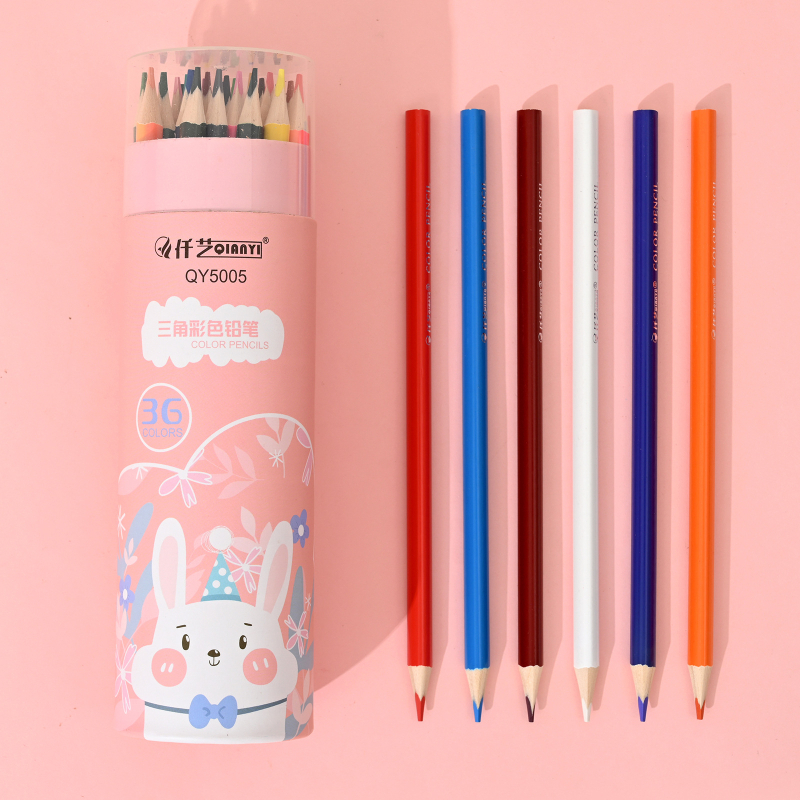 Детски рисуващи моливи, дървен корпус, HB графит, триъгълен корпус, за рисуване