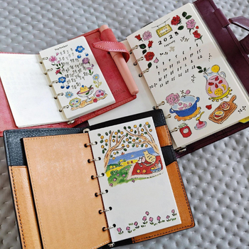 Agendă cu pagini interioare din pulpă de lemn brut, 40 de foi, foi detașabile pentru înlocuire