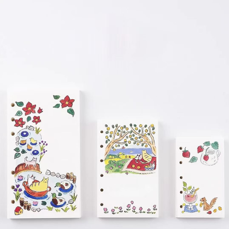 Agendă cu pagini interioare din pulpă de lemn brut, 40 de foi, foi detașabile pentru înlocuire