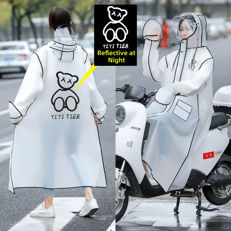 Cartoon-style EVA αδιάβροχο poncho για ενήλικες, κατάλληλο για μοτοσικλέτα/ηλεκτρικό αυτοκίνητο, με δυνατότητα προσαρμογής