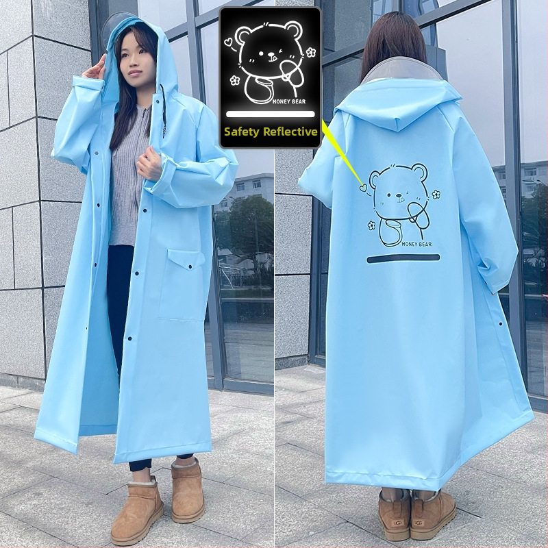 Cartoon-style EVA αδιάβροχο poncho για ενήλικες, κατάλληλο για μοτοσικλέτα/ηλεκτρικό αυτοκίνητο, με δυνατότητα προσαρμογής