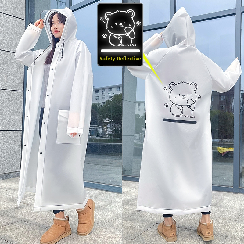 Cartoon-style EVA αδιάβροχο poncho για ενήλικες, κατάλληλο για μοτοσικλέτα/ηλεκτρικό αυτοκίνητο, με δυνατότητα προσαρμογής