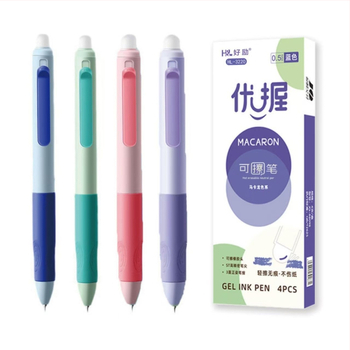 Διαγραψιμό στυλό γέλης με μελάνι βάσης νερού, ατσάλινο άκρο, πατητός μηχανισμός