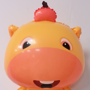 Balon-jucărie capybara în stil desen animat — din plastic, formă de animal de desene animate, model WJ-333