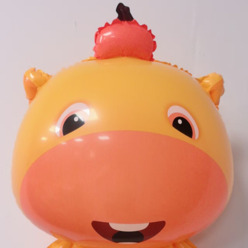 Balon-jucărie capybara în stil desen animat — din plastic, formă de animal de desene animate, model WJ-333