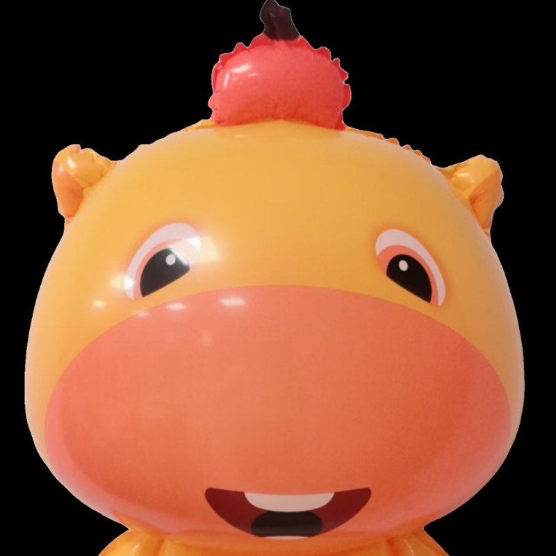 Balon-jucărie capybara în stil desen animat — din plastic, formă de animal de desene animate, model WJ-333