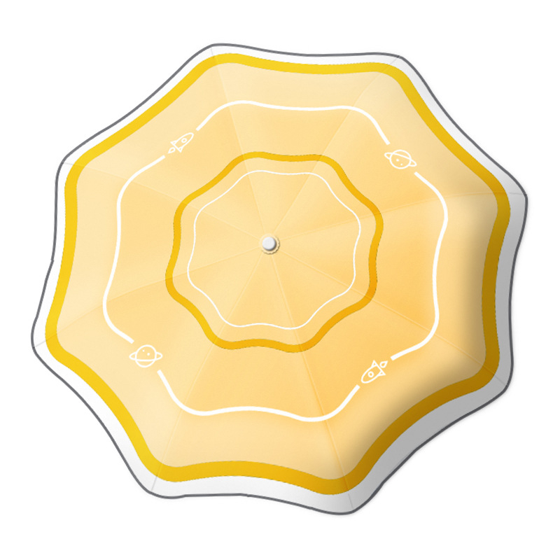 Детски чадър с автоматично отваряне, 8 ребра, фибърни спици, дълга дръжка, UPF 50+ – за училище