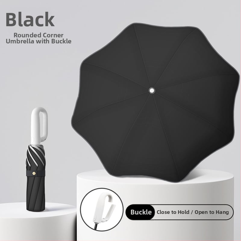 Детски чадър с автоматично отваряне, 8 ребра, фибърни спици, дълга дръжка, UPF 50+ – за училище