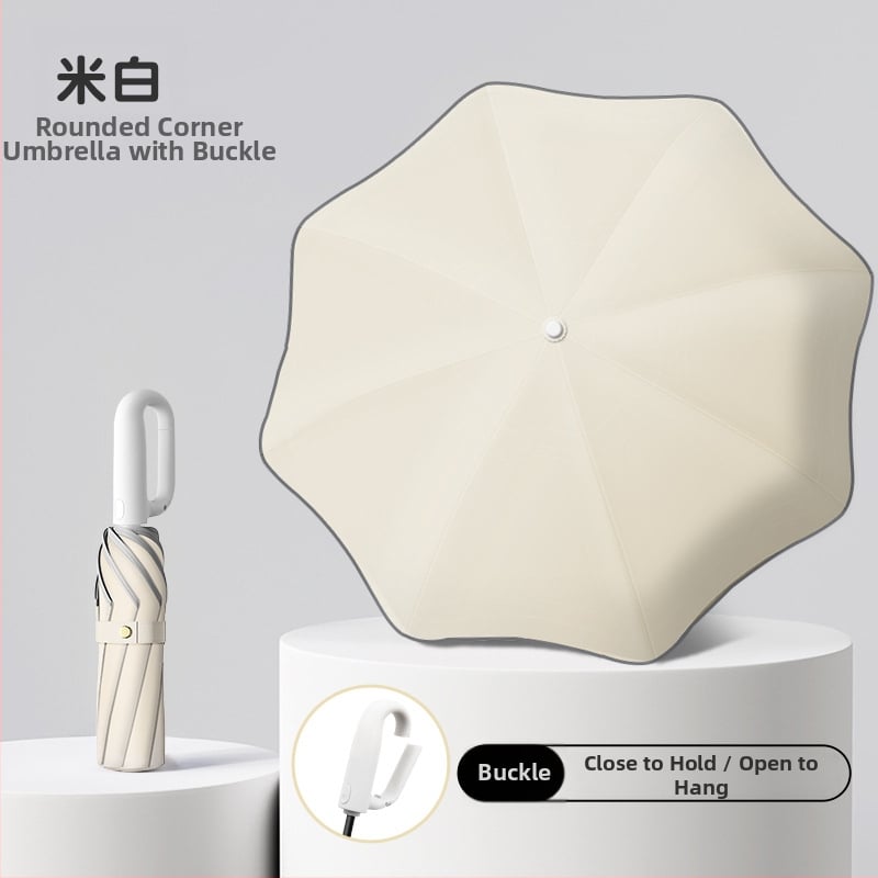 Детски чадър с автоматично отваряне, 8 ребра, фибърни спици, дълга дръжка, UPF 50+ – за училище