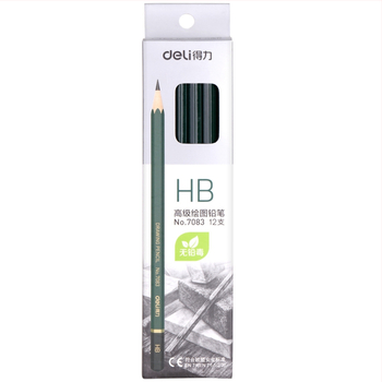 Drveni grafitni olovka set za crtanje s 2H, F, 2B, 4B, 6B, u kutiji od 12 komada