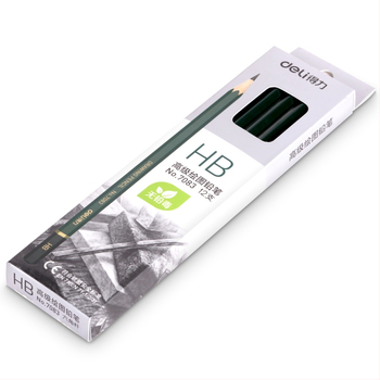 Drveni grafitni olovka set za crtanje s 2H, F, 2B, 4B, 6B, u kutiji od 12 komada