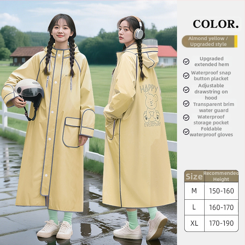 Пончо за велосипед за възрастни, PVC плат, PU водоустойчив слой – за един човек