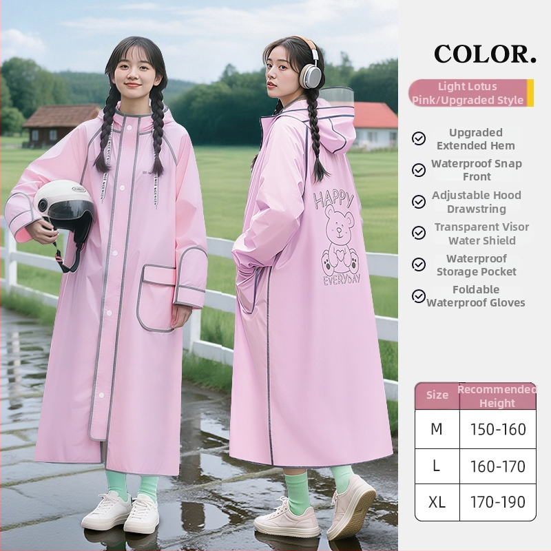 Пончо за велосипед за възрастни, PVC плат, PU водоустойчив слой – за един човек