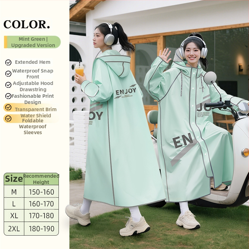 Пончо за велосипед за възрастни, PVC плат, PU водоустойчив слой – за един човек