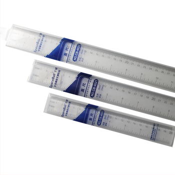 Prozirno PS ravnalo za crtanje, školske potrepštine, model SP CB-4020/4028, težina 100 g, materijal PS, pakiranje PVC, jedinica cm