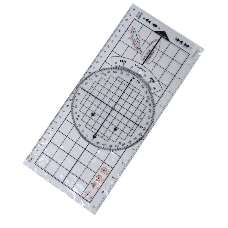Ναυτιλιακός παραλληλικός χάρακας για τη μέτρηση χαρτών, πλαστικός, ορθογώνιος, βάρος 30, δυνατότητα επεξεργασίας/προσαρμογής